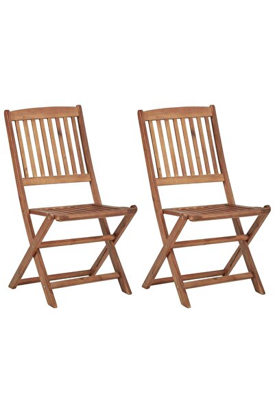 Concept Πτυσσόμενες καρέκλες εξωτερικού χώρου, 2 τεμ., από μασίφ ξύλο ακακίας