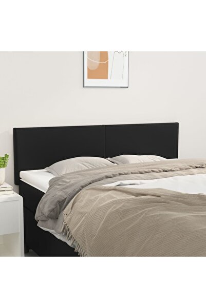 Concept Tăblii de pat, 2 buc., negru, 72x5x78/88 cm, piele ecologică