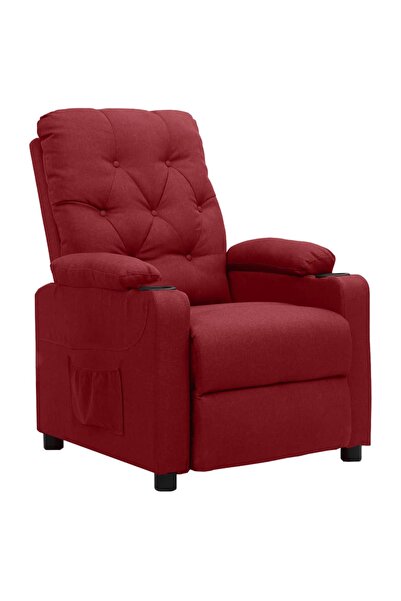 Concept Fotoliu rabatabil, roșu vin, material textil