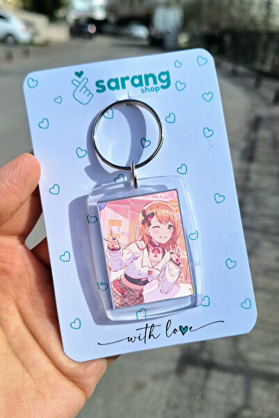 SARANG إطار شفاف سلسلة مفاتيح - شخصية مينوري هاناساتو من أنمي PSJK