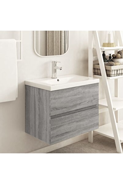 Concept Ντουλάπι νιπτήρα, γκρι sonoma, 60x38,5x45 cm, επεξεργασμένο ξύλο