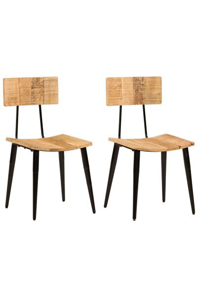 Concept Καρέκλες κουζίνας, 2 τεμ., 44x40x80 εκ., μασίφ ξύλο μάνγκο