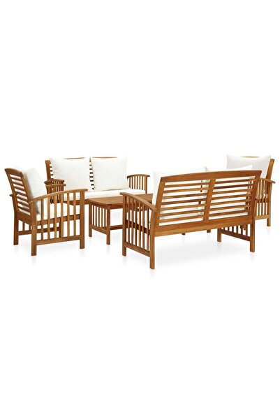 Concept Set mobilier grădină cu perne, 5 piese, lemn masiv de acacia
