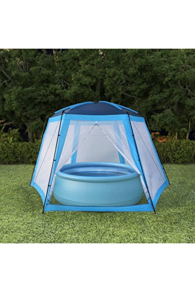 Concept Cort de piscină, albastru, 500x433x250 cm, țesătură