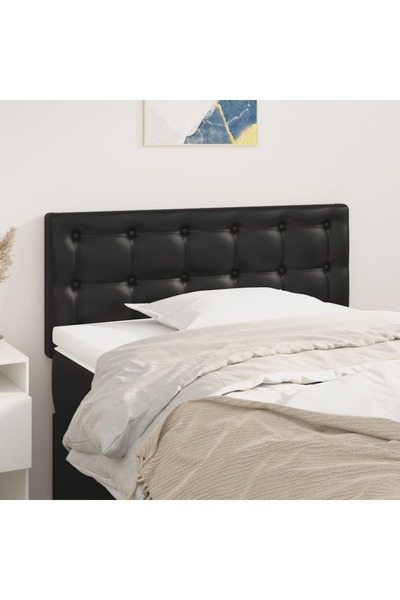 Concept Κεφαλάρι κρεβατιού, μαύρο, 80x5x78/88 cm, οικολογικό Δερμάτινο