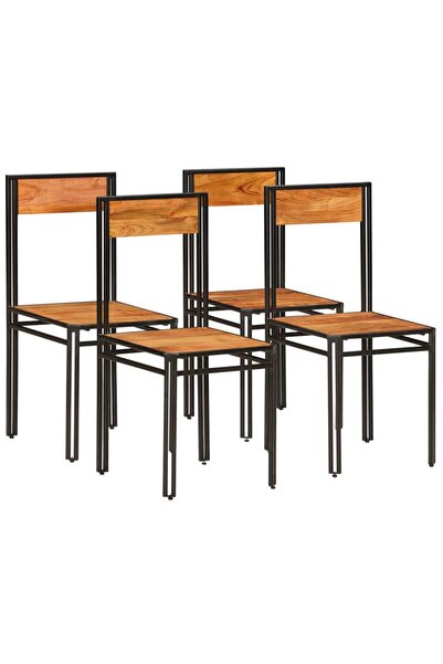 Concept Scaune de bucătărie 4 buc. lemn masiv acacia, finisaj sheesham