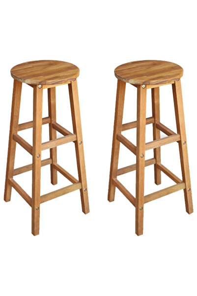 Concept Σκαμπό μπαρ, 2 τεμ., από μασίφ ξύλο ακακίας