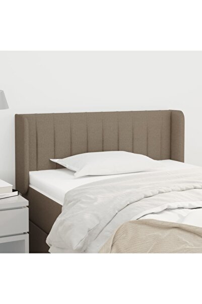 Concept Tăblie de pat cu aripioare gri taupe 103x16x78/88 cm textil