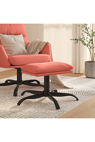 Concept Taburet, roz, 60x60x39 cm, catifea