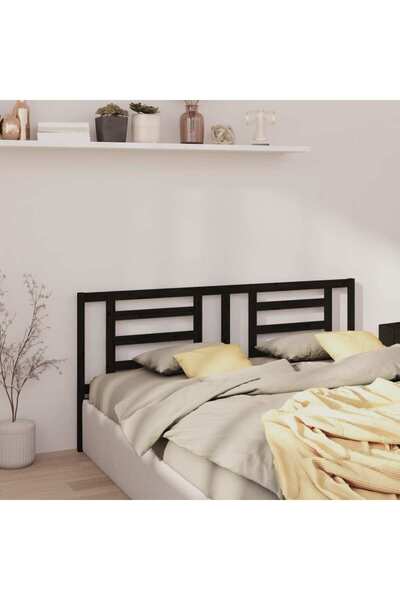 Concept Κομοδίνο, μαύρο, 206x4x100 cm, μασίφ ξύλο πεύκου