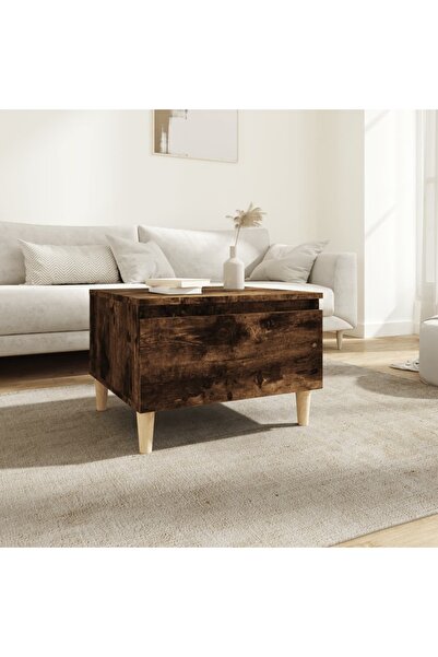 Concept Masă laterală, stejar fumuriu, 50x46x35 cm, lemn compozit