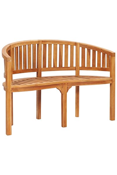 Concept Bancă în formă de banană, 120 cm, lemn masiv de tec