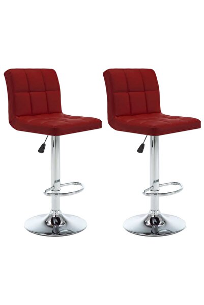 Concept Σκαμπό μπαρ, 2 τεμ., κόκκινο κρασί, οικολογικό Δερμάτινο