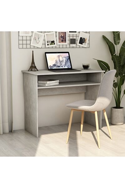 Concept Birou, gri beton, 90 x 50 x 74 cm, PAL