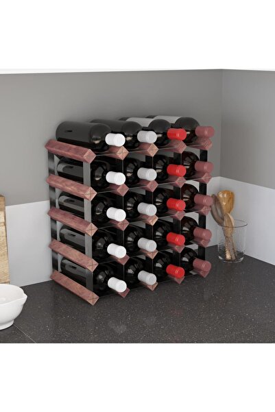 Concept Wine bottle rack, 20 bottles, brown, solid pine wood