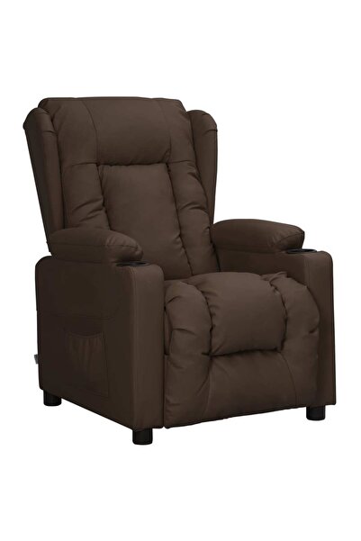 Concept Ανακλινόμενη πολυθρόνα, καφέ, οικολογικό Δερμάτινο