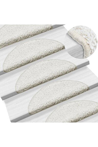 Concept Πατάκια σκάλας, 10 τεμ., λευκά, 56x20 εκ.