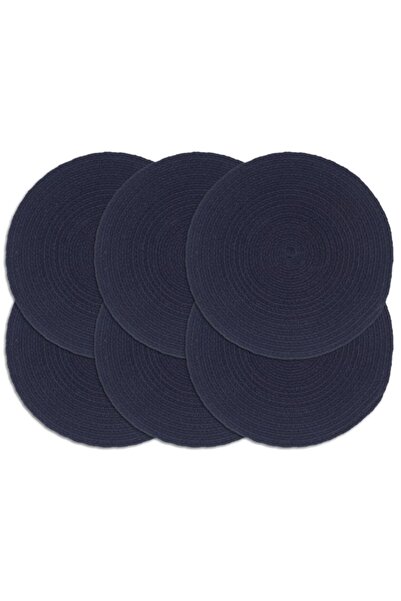 Concept Naproane, 6 buc., bleumarin, 38 cm, bumbac, rotund