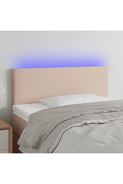 Concept Κεφαλάρι LED, καπουτσίνο, 90x5x78/88cm, οικολογικό Δερμάτινο