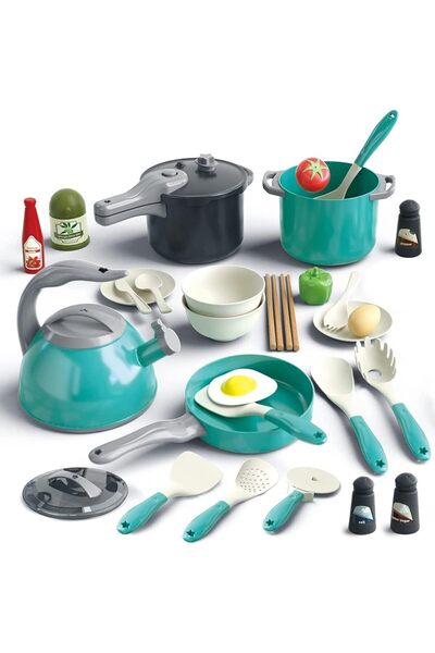 Arabest مجموعة من 32 قطعة من ألعاب المطبخ للأطفال، هدايا تعليمية للبنات والأولاد