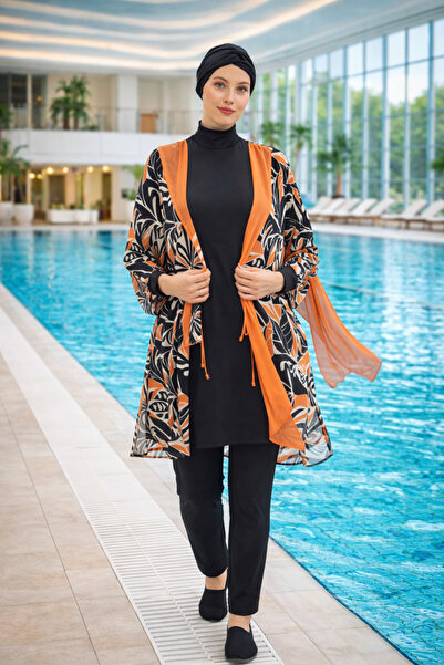 YUYİ Adasea Pareolu Quick Drying Swimwear Fabric Pareo Removable Women's Tess...