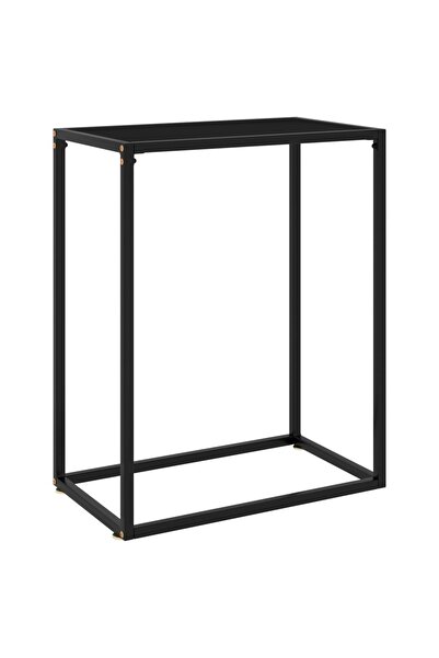 Concept Τραπέζι κονσόλας, μαύρο, 60x35x75 cm, σκληρυμένο γυαλί