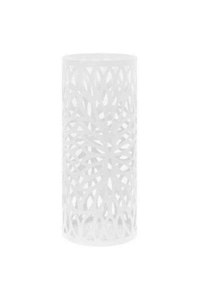 Concept Suport pentru umbrelă, model frunze, oțel, alb