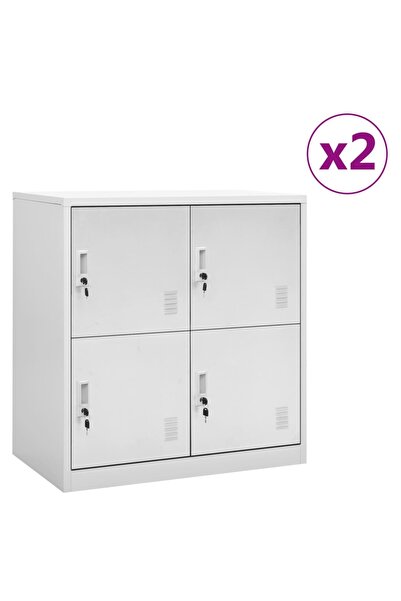 Concept Ντουλάπια-ντουλάπια, 2 τεμ., ανοιχτό γκρι, 90x45x92,5 cm, ατσάλι