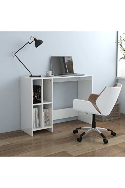 Concept Γραφείο σημειωματάριου, εξαιρετικά γυαλιστερό λευκό, 102,5x35x75 cm, ...