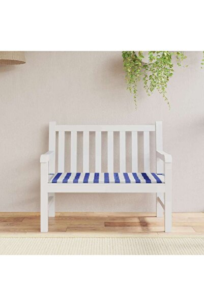 Concept Μαξιλάρι παγκάκι κήπου, μπλε & λευκό, 120x50x3 εκ., ύφασμα oxford