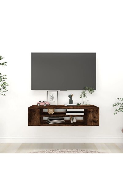 Concept Dulap TV suspendat, stejar fumuriu 100x30x26,5 cm lemn compozit
