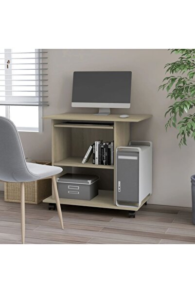 Concept Birou de calculator, stejar Sonoma, 80 x 50 x 75 cm, PAL