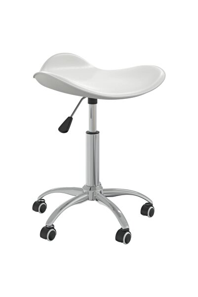 Concept Περιστρεφόμενη καρέκλα τραπεζαρίας, λευκή, οικολογικό Δερμάτινο