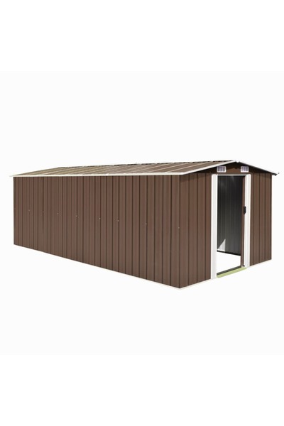 Concept Αποθήκη κήπου, 257 x 489 x 181 cm, μεταλλική, καφέ