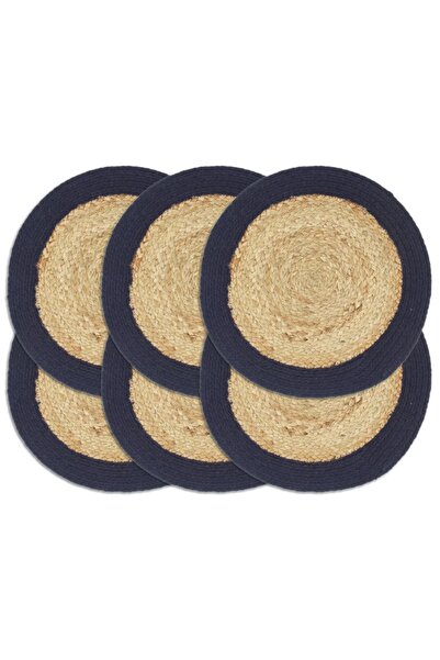 Concept Naproane, 6 buc., și bleumarin, 38 cm, iută și bumbac