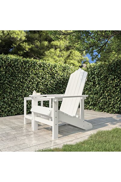 Concept Adirondack garden chair, white, HDPE