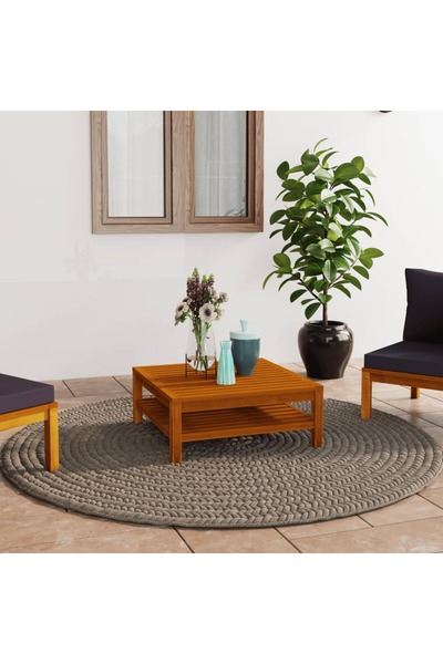 Concept Τραπεζάκι σαλονιού, 65x65x35 εκ., μασίφ ξύλο ακακίας