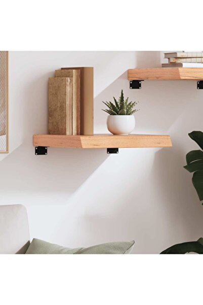 Concept Poliță perete maro deschis 40x40x6 cm lemn masiv stejar tratat