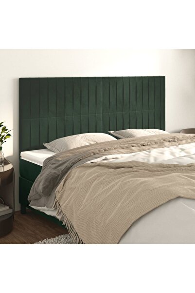 Concept Κομοδίνα, 4 τεμάχια, σκούρο πράσινο, 90x5x78/88 cm, Βελούδο