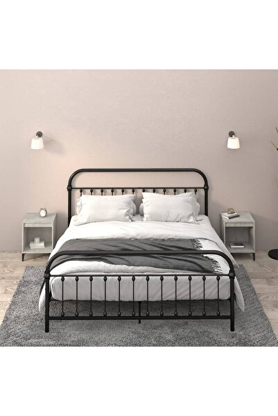 Concept Noptiere, 2 buc., gri beton, 40x35x50 cm