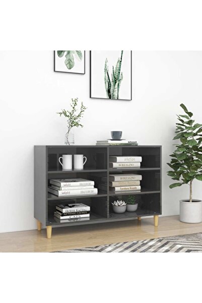 Concept Servantă, gri extralucios, 103,5x35x70 cm, PAL