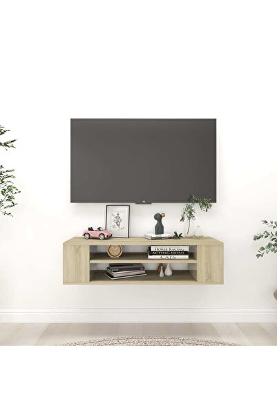 Concept Επιτοίχιο έπιπλο τηλεόρασης, δρυς Sonoma, 100x30x26,5 cm, μοριοσανίδα
