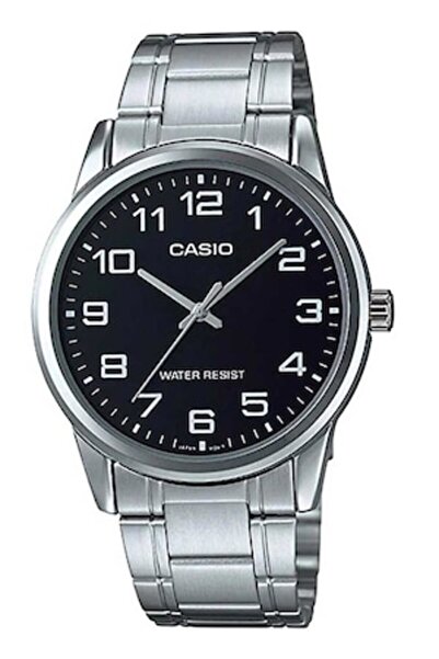 Casio Ceas bărbătesc cu cuarț, cu logo pe cadran, argintiu