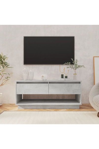 Concept Comodă TV, gri beton, 102x41x44 cm, PAL