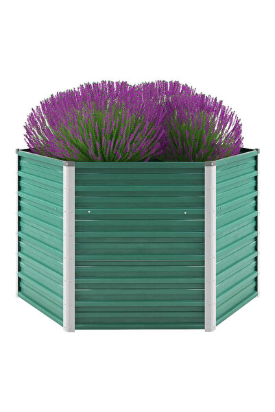 Concept Strat înălțat de grădină, verde, 129x129x77 cm, oțel galvanizat
