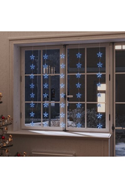 Concept Instalație lumini tip perdea stele 200 LED albastru 8 funcții