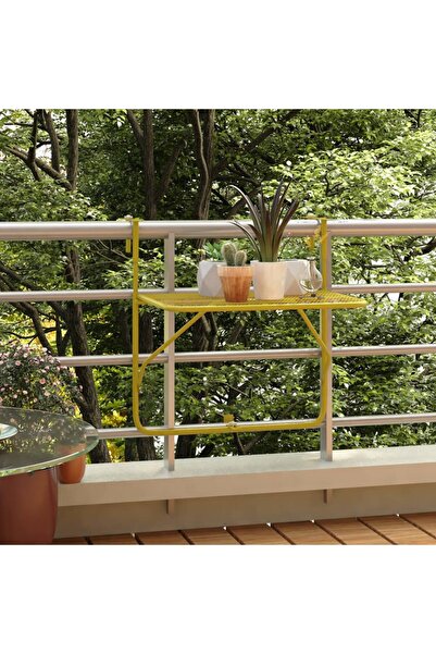 Concept Τραπέζι μπαλκονιού, χρυσό, 60x40 εκ., ατσάλι