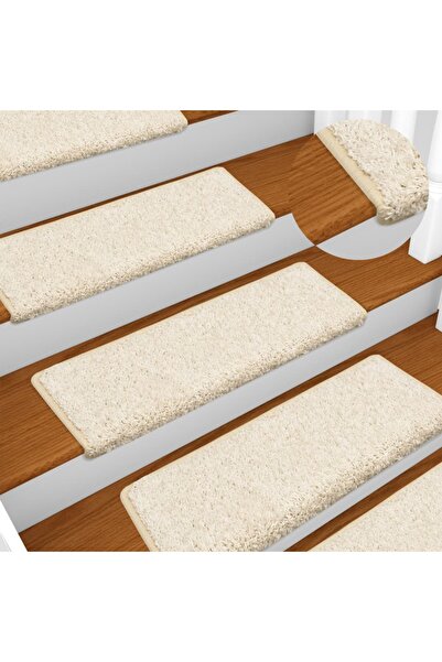 Concept Πατάκια σκαλοπατιών, 15 τεμ., λευκά, 65 x 25 cm