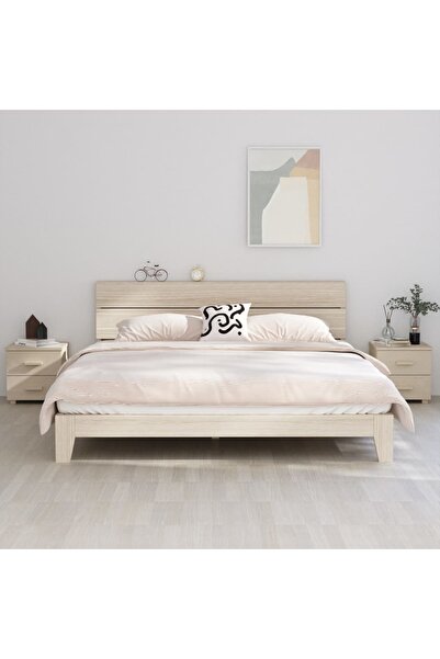 Concept Noptiere, 2 buc., maro miere, 40x35x44,5 cm, lemn masiv de pin