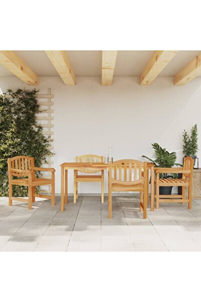 Concept Σετ τραπεζιού κήπου, από μασίφ ξύλο τικ, 5 τεμάχια